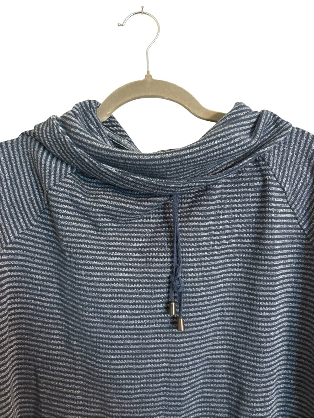 J.‎ Jill Blue Striped Cowl Neck Pullover Sweater Small - Picture 4 of 7